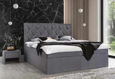 Łóżko kontynentalne SLIM z wezgłowiem D