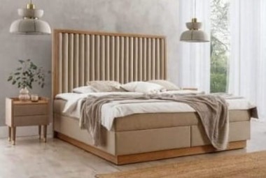 Łóżko kontynentalne z wezgłowiem 800