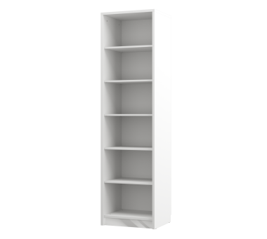 Regał  60 z półkami  biały połysk Genius