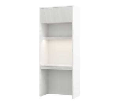 Regał z biurkiem  90 biały połysk Genius