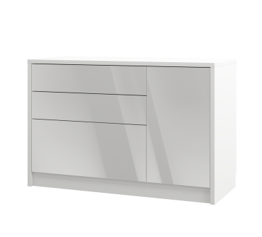 Komoda 120 biały połysk Genius