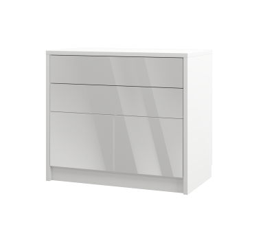 Komoda 90 biały połysk- Genius