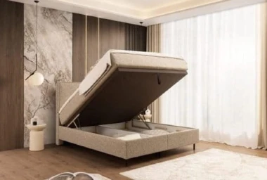 Łóżko kontynentalne  SLIM z wezgłowiem K